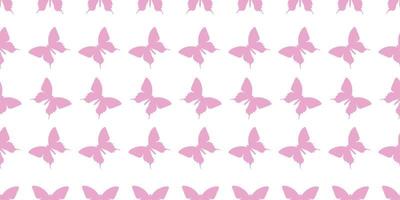 Butterfly silhouette seamless vector pattern background