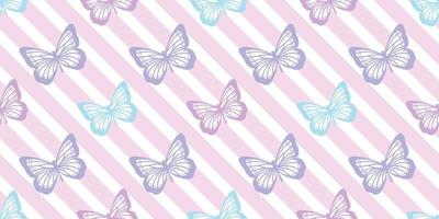 Butterfly seamless repeat pattern design vector