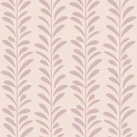 Pastel  leaf vector pattern, seamless botanical print, garland background,