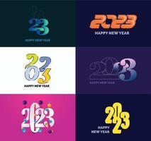 Big Set of 2023 Happy New Year logo text design 2023 number design template vector