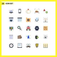 Group of 25 Flat Colors Signs and Symbols for cursor add marriage photography focus Editable Vector Design Elements