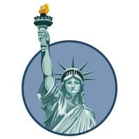 World famous building - Statue of Liberty USA vector
