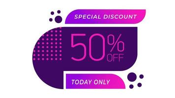 special discount animation label video