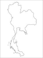 mapa de tailandia vector