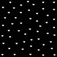 Seamless patterns with black hearts vector