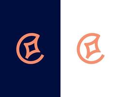 letter c with star fashion logo design template vector