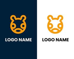 plantilla de diseño de logotipo de empresa moderna de mascotas vector