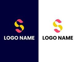letter s modern colorful business logo design template vector