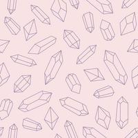 Pink and purple crystal pattern, seamless repeat pattern design. vector