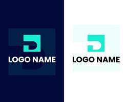 Clean and stylish logo forming the letter D vector