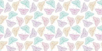 Butterfly seamless vector pattern background, spring design