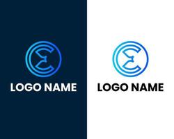 letter o and e modern business logo design template vector