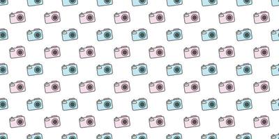 Camera, photography seamless repeat pattern vector background