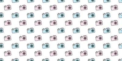 Camera, photography seamless repeat pattern vector background