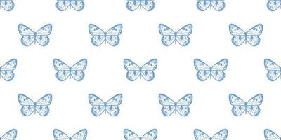 Butterfly seamless repeat pattern background vector