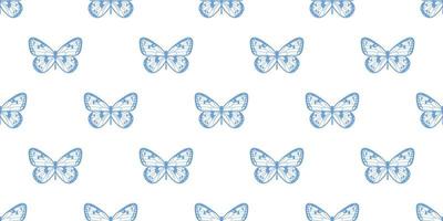 Butterfly seamless repeat pattern background vector