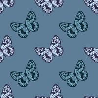 Butterfly seamless repeat pattern background vector