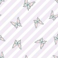 Pastel butterfly vector pattern background.