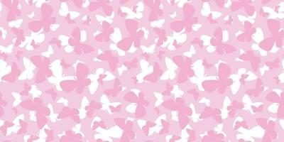 Pink butterfly vector pattern, seamless background