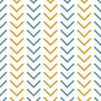 Geometric chevron vector pattern, blue and orange abstract background