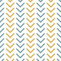 Geometric chevron vector pattern, blue and orange abstract background