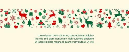 Object of Christmas with decoration plants and example texts isolate on cream color background vector