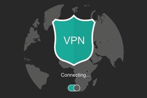 conexión vpn. red privada virtual. diseño plano vectorial vector