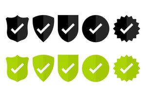Certefied set icons in vector flat design
