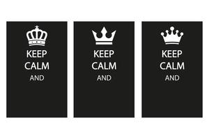 Crown Keep calm vector in black background