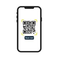 Scan me. Smartphone scanning qr code. Vector illustration