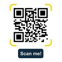 Scan me. Qr code scanning. Vector illustration