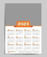 diseño de vector libre de plantilla de calendario 2023 de feliz año nuevo colorido moderno - calendario 2023