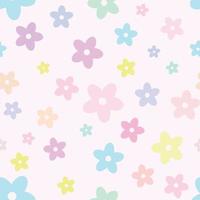 Floral vector pattern. Flower seamless repeat pattern background.