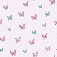 Vector butterfly seamless repeat pattern design background. Pastel pattern.