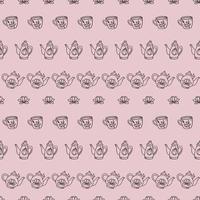 Teapot seamless repeat pattern vector background