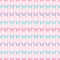 Colorful seamless butterfly repeat pattern background vector