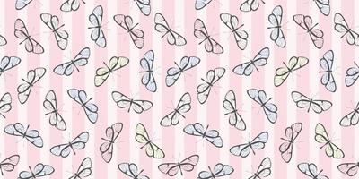 Stripe butterfly background pattern. vector