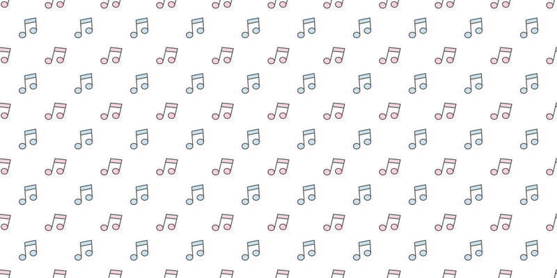 Music notes seamless pattern vector background