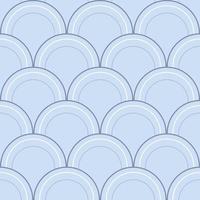 Blue wave pattern, seamless fish scale background, mermaid print. vector