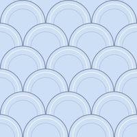 Blue wave pattern, seamless fish scale background, mermaid print. vector