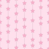 Pastel pink stars,  geometric vector pattern, seamless repeat, vertical stripes with star elements
