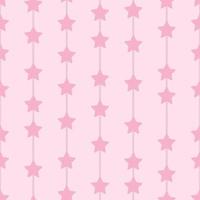 Pastel pink stars,  geometric vector pattern, seamless repeat, vertical stripes with star elements