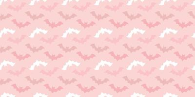 Pastel halloween bat seamless repeat pattern vector background