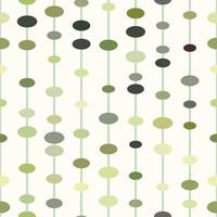 Green geometric vector pattern, seamless repeat, vertical stripes with ovals,