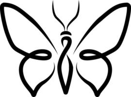 Butterfly logo, vector symbol,  line art design