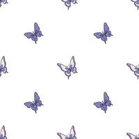 Blue butterfly vector pattern background.