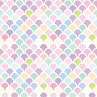Pastel mermaid pattern, colorful geometric fish scale vector repeat