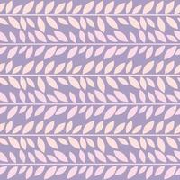 Purple leaf vector pattern, seamless botanical print, garland background