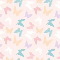 Vector butterfly seamless repeat pattern design background. Vintage butterfly pattern.