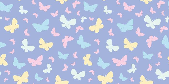 Butterfly vector pattern, repeat